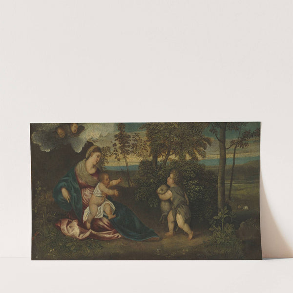 Madonna and Child and the Infant Saint John in a Landscape (1540-1550) by Polidoro Lanzani