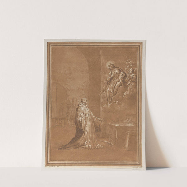 Madonna and child appearing before a kneeling saint, (ca. 1766) by Andrea Scacciati