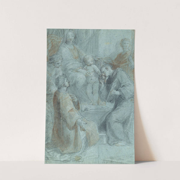 Madonna and Child Enthroned with Saints Lawrence, Anthony of Padua, Praxedes and Venantius by Pietro Antonio de' Pietri