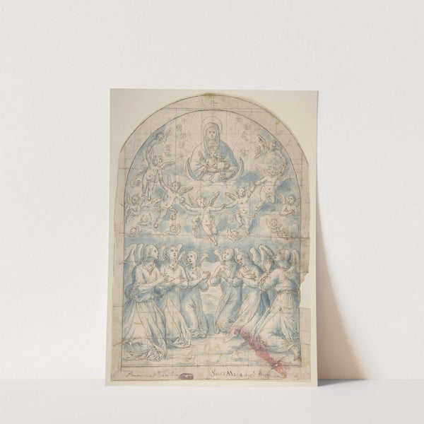 Madonna and Child in Glory Adored by Angels by Bernardino Rodriguez