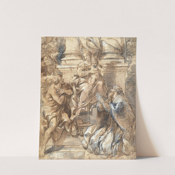 Madonna and Child, Saint John the Baptist and Pope Stephen by Pietro da Cortona