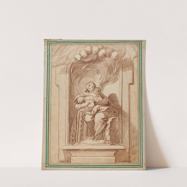 Madonna and Child Seated in a Niche by Anonymous