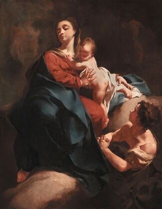 Madonna And Child With An Adoring Figure