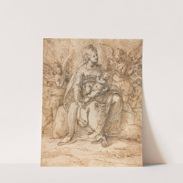 Madonna and Child with Angels by Aurelio Luini