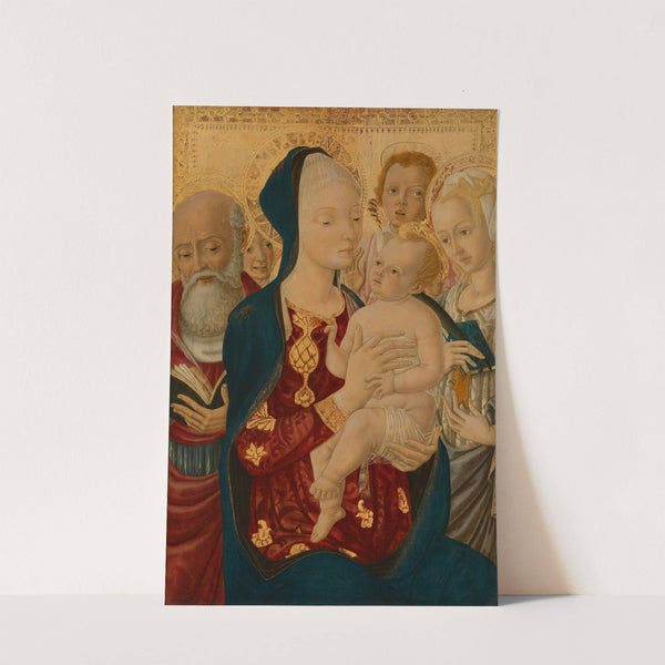 Madonna and Child with Saint Jerome, Saint Catherine of Alexandria, and Angels (c. 1465) by Matteo di Giovanni