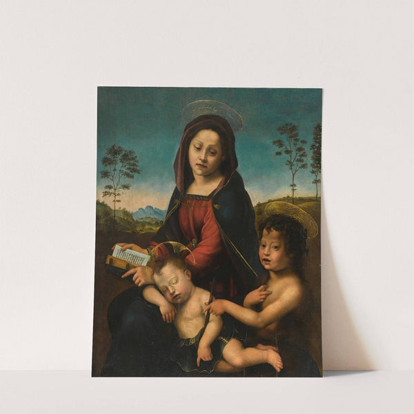 Madonna And Child With Saint John The Baptist by Giuliano Bugiardini