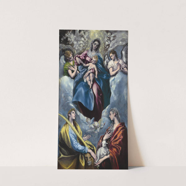 Madonna and Child with Saint Martina and Saint Agnes (1597-1599) by El Greco (Domenikos Theotokopoulos)