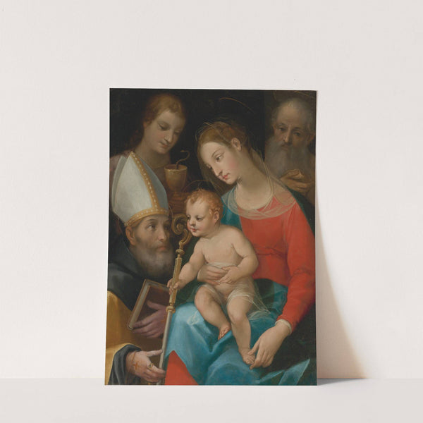 Madonna And Child With Saints Augustine, John The Evangelist And Joseph by Vincenzo Rustici