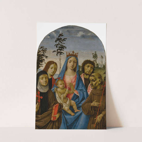 Madonna and Child with Saints Clare, John the Evangelist, John the Baptist, and Francis by Michelangelo di Pietro Membrini