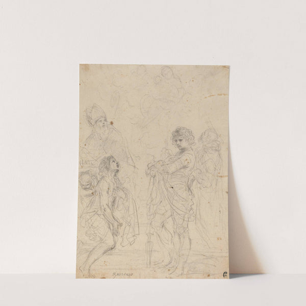 Madonna and Child with Saints Gimignano, John the Baptist, George and Peter Martyr by Guercino