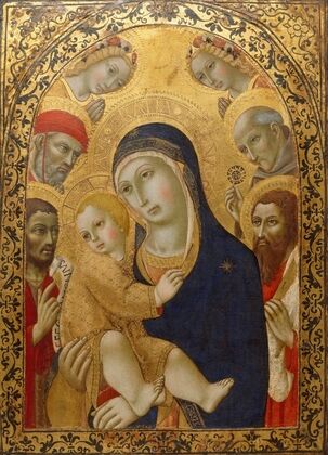 Madonna and Child with Saints Jerome, John the Baptist, Bernardino and Bartholomew — size preview