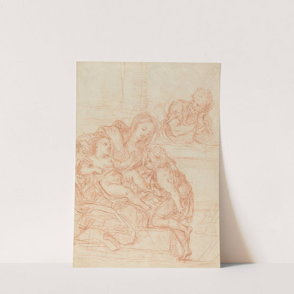 Madonna and Child with Saints John and Joseph (recto) (17th century) by Italian School
