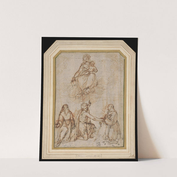 Madonna and Child with SS. Benedict, John the Baptist and Francis (circa 1595-1598) by Bartolomeo Cesi