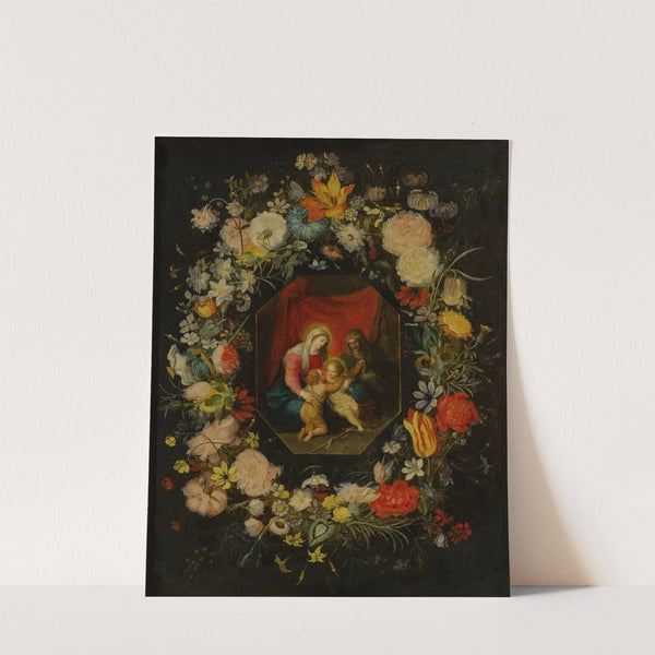 Madonna and Child with St. Anne and St. John the Baptist, surrounded by a flower garland by Jan Brueghel the Younger