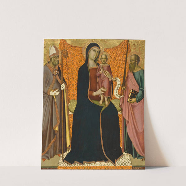 Madonna and Child with Sts. Nicholas and Paul (circa 1370) by Luca di Tommè