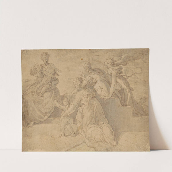 Madonna and Child with the Infant Saint John the Baptist, Three Women, and an Angel by Adriaan de Weerdt