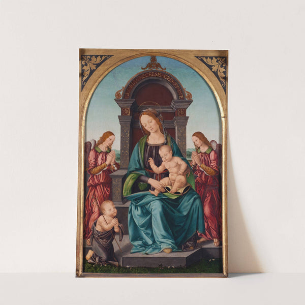 Madonna and Child with the Infant St John and Angels by Lorenzo di Credi
