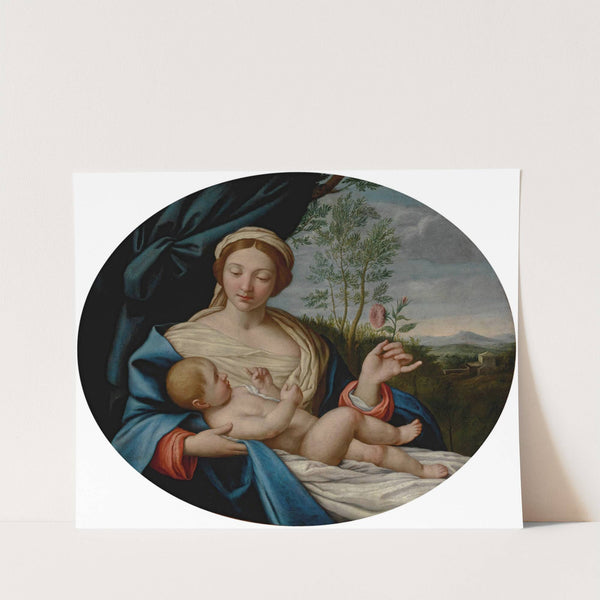 Madonna and Child with the rose by Giovanni Battista Salvi da Sassoferrato