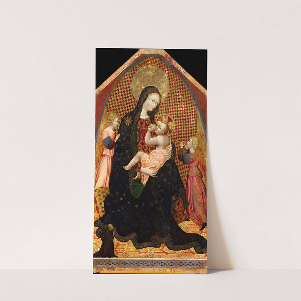 Madonna and Child with Two Angels and a Donor by Giovanni di Paolo