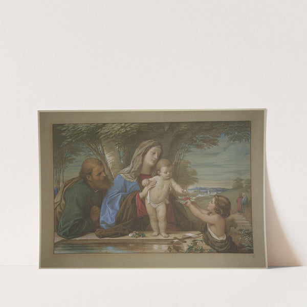 Madonna della Fontana; Die Heilige Familie mit dem Johannesknaben an einer Quelle (1854) by Eduard von Steinle