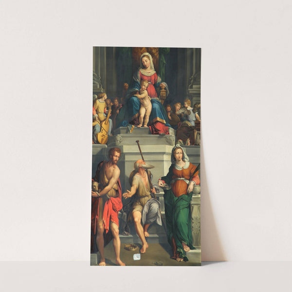 Madonna enthroned with saints by Monogrammist ED