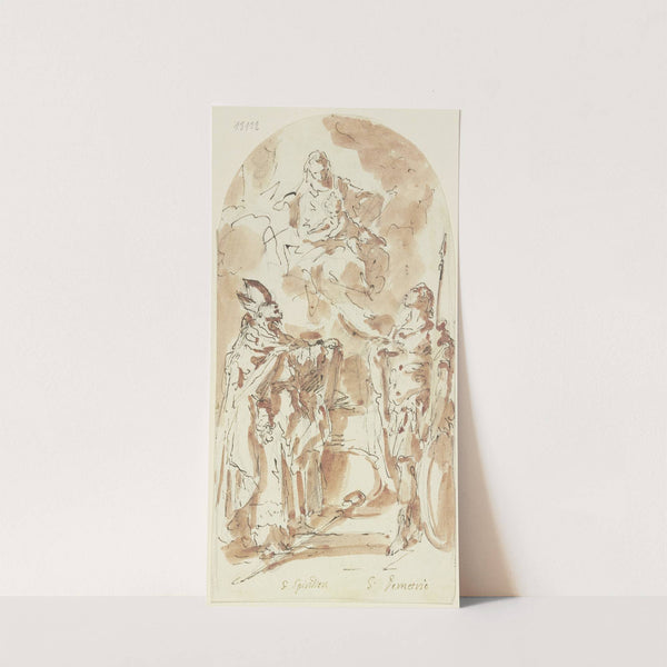 Madonna mit dem Heiligen Spiridon und Demetrius by Gaspare Diziani