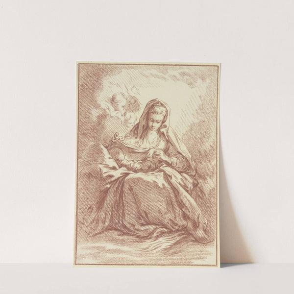 Madonna mit dem Kind auf dem Schoß und drei Engelsköpfchen by Johann Ludwig Ernst Morgenstern