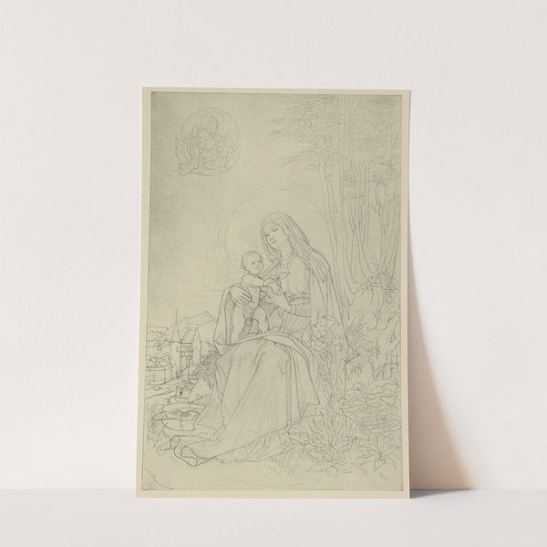 Madonna mit dem Kinde in deutscher Landschaft (circa 1900) by Eduard von Steinle