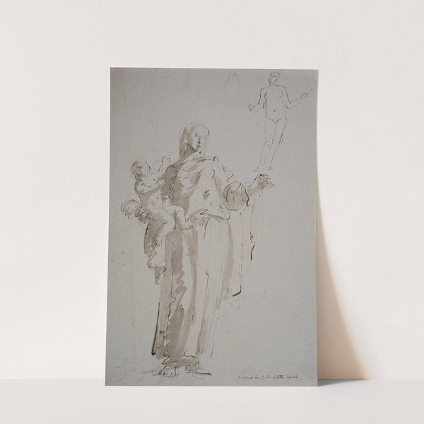 Madonna mit dem Rosenkranz und weiblicher Akt (ca. 1735 – 1740) by Giovanni Battista Tiepolo