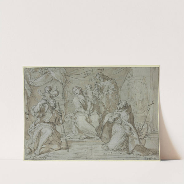 Madonna mit den Heiligen Christophorus, Joseph und Claudius by François Perrier