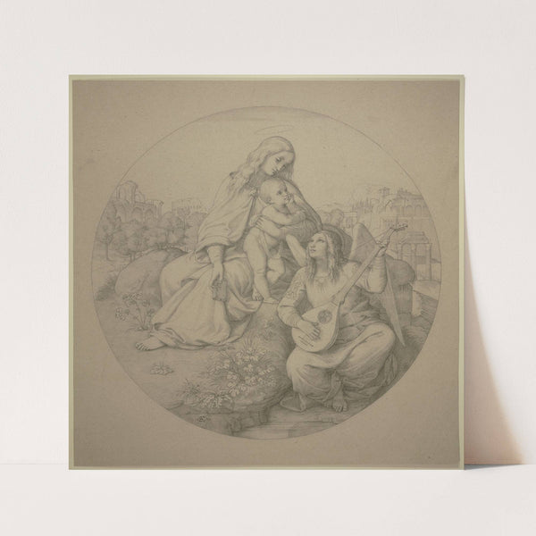 Madonna mit musizierendem Engel (Madonna del Campidoglio) (1833) by Eduard von Steinle