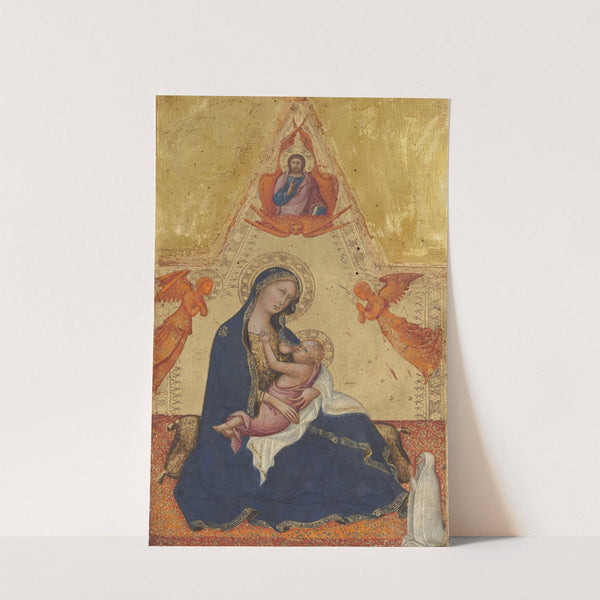 Madonna of Humility, The Blessing Christ, Two Angels, and a Donor (obverse) by Andrea di Bartolo