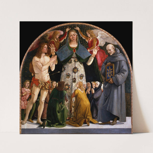 Madonna of Mercy and Saints Sebastian and Bernardino da Siena by Workshop of Luca Signorelli