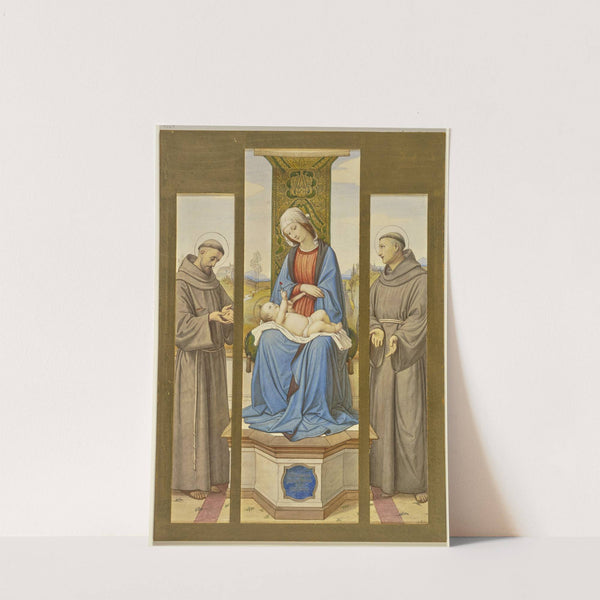 Madonna on the throne, next to Saints Francis and Anthony, as a triptych (1861) by Eduard von Steinle