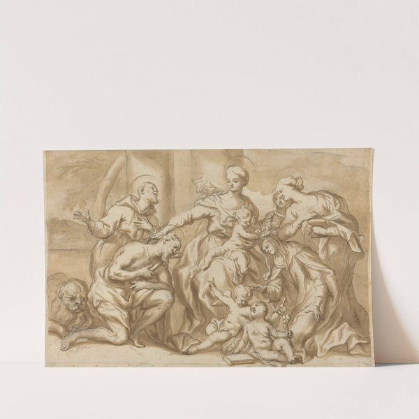 Madonna Surrounded by Saints by Domenico Piola