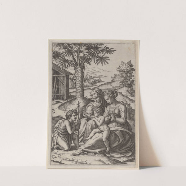 Madonna under a Palm Tree by Marcantonio Raimondi