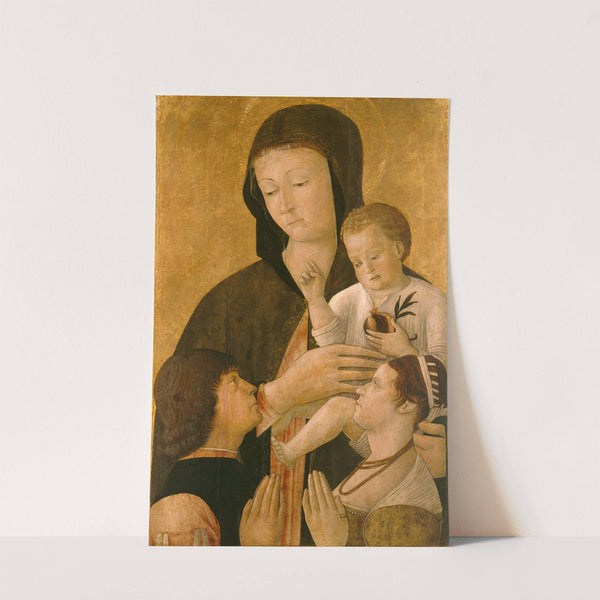 Madonna with child and two donors by Gentile Bellini