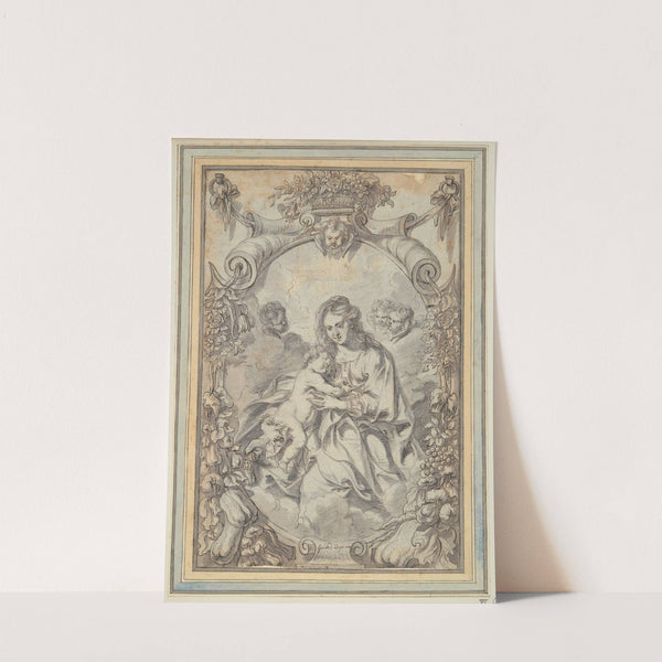 Madonna within Ornamental Frame by Gerard Seghers