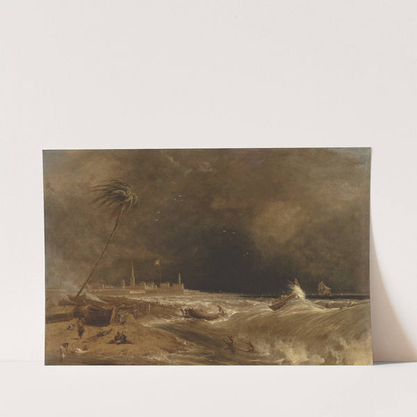Madras, or Fort St. George, in the Bay of Bengal - A Squall Passing Off by William Daniell