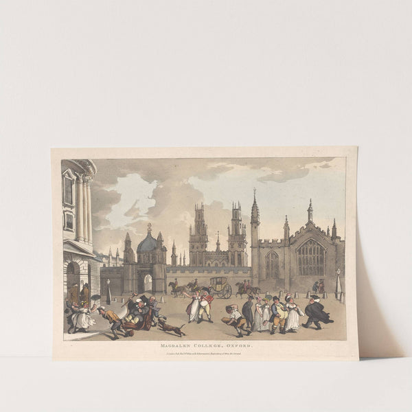 Magdalen College, Oxford (1809) by Thomas Rowlandson