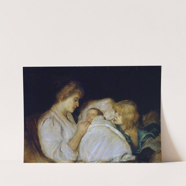 Magdalena von Lenbach mit Töchtern Erika und Marion (1895) by Franz von Lenbach