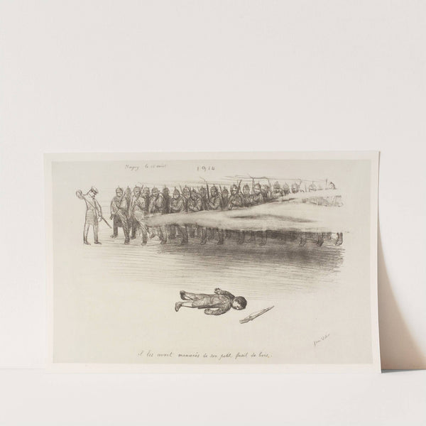 Magny le 15 août 1914 – il les avait menacés de son petit fusil de bois (1914) by Jean Veber