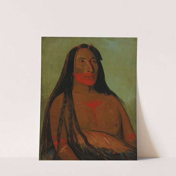 Máh-to-tóh-pa, Four Bears, Second Chief in Mourning by George Catlin