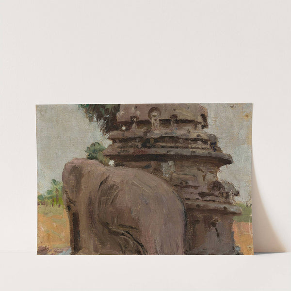 Mahalipur – Pagoda carved in the rock. From the journey to India by Jan Ciągliński