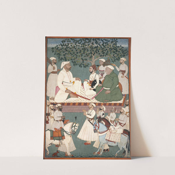 Maharaja Sidh Sen Receiving an Embassy (ca. 1700–10) by A Master of the Mandi atelier