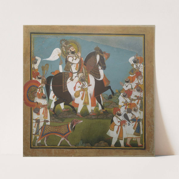Maharana Bhim Singh and Retinue Embark on a Hunt (ca. 1805–10) by Chokha