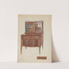 Mahogany Desk with Bookcase Top by George Loughridge