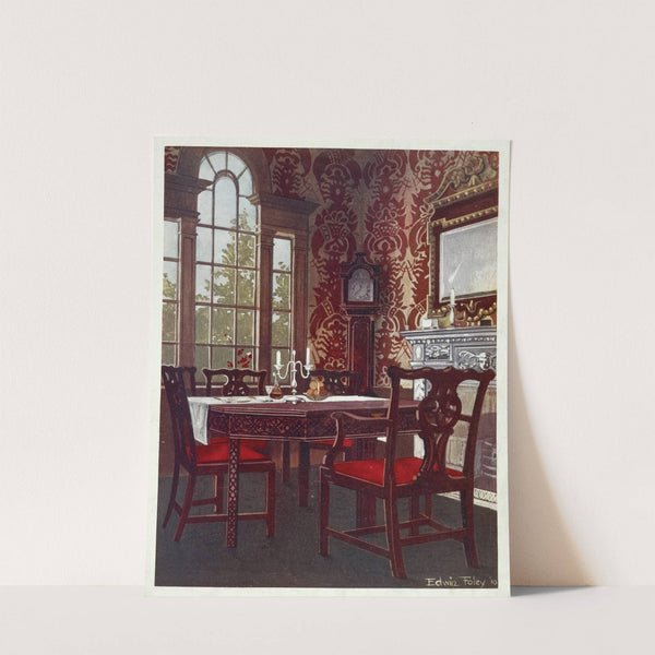 Mahogany divisible dining-tables, dining room splat-back chairs by Edwin Foley