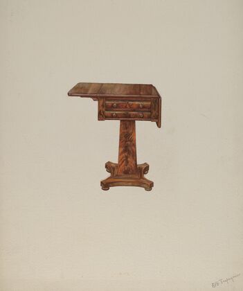 Mahogany Sewing Table