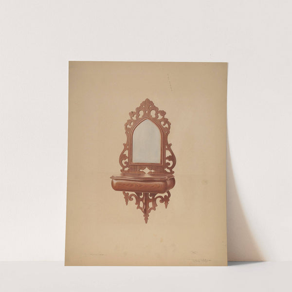 Mahogany Shaving Mirror by Cushman Parker